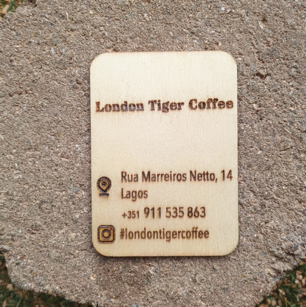 london tiger coffee - business card back