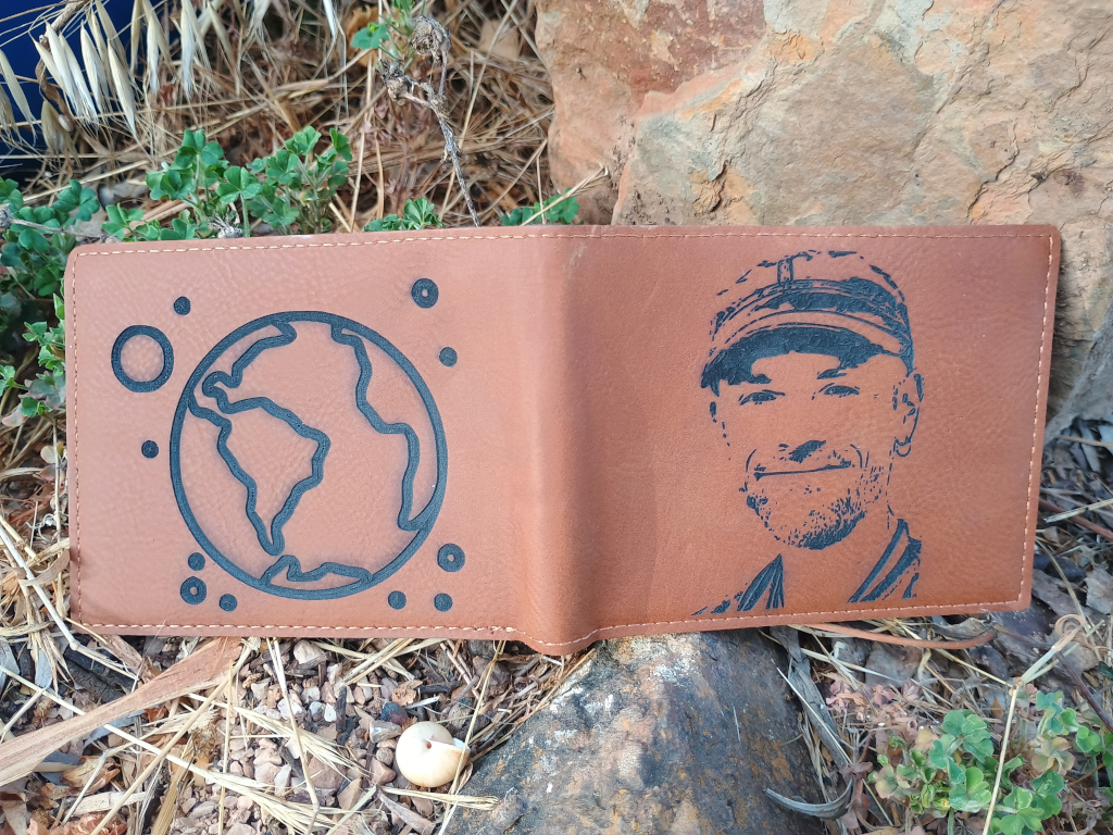 engraved wallet - outside