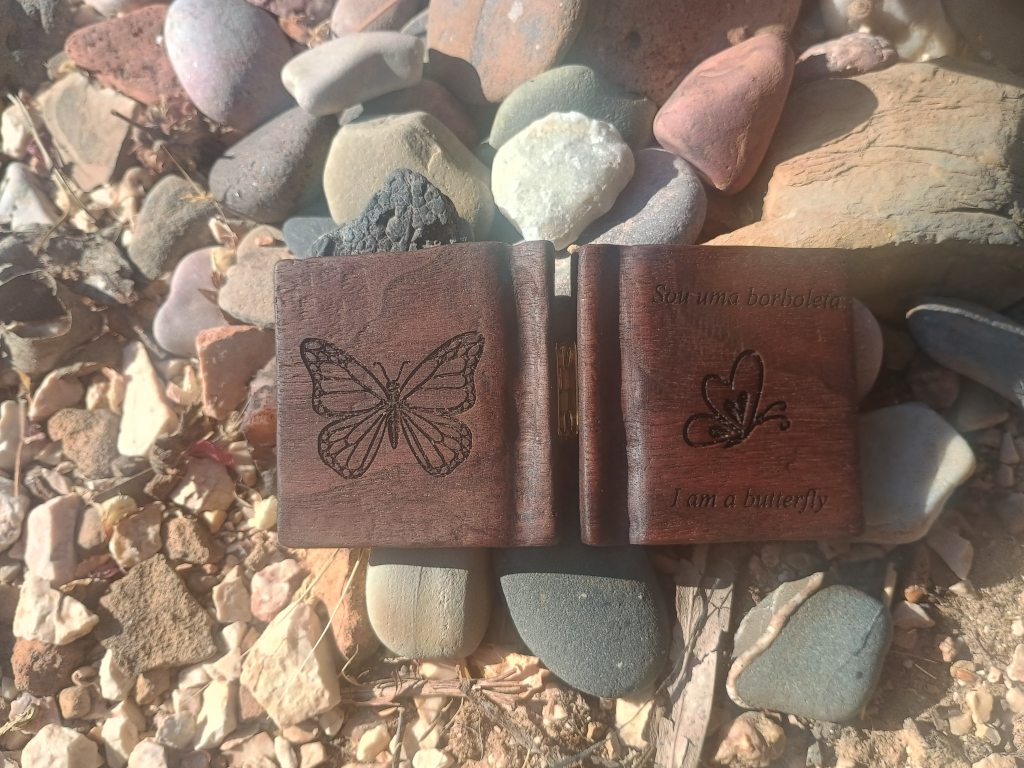 Book about a butterfly - back opened